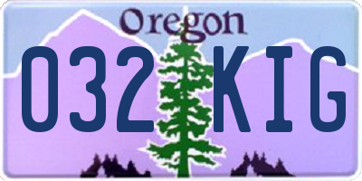 OR license plate 032KIG