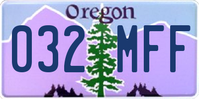 OR license plate 032MFF