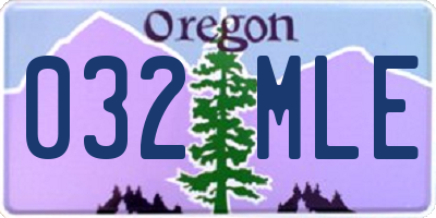 OR license plate 032MLE