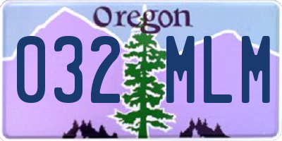 OR license plate 032MLM