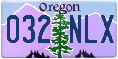 OR license plate 032NLX