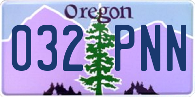 OR license plate 032PNN
