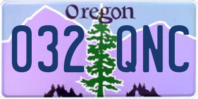 OR license plate 032QNC