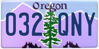 OR license plate 032QNY