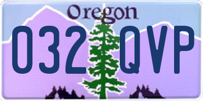 OR license plate 032QVP