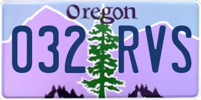 OR license plate 032RVS