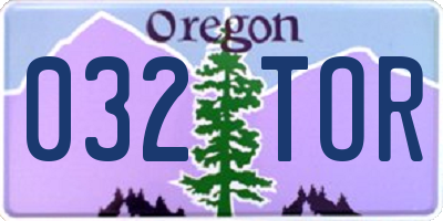 OR license plate 032TOR