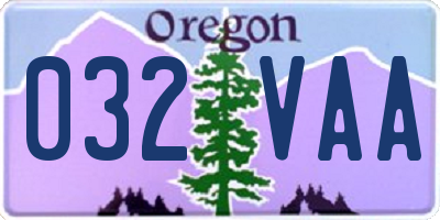 OR license plate 032VAA