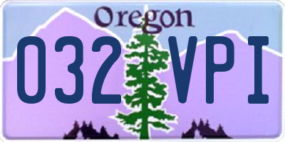 OR license plate 032VPI