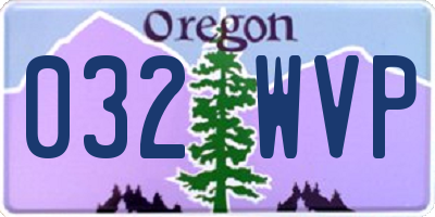 OR license plate 032WVP