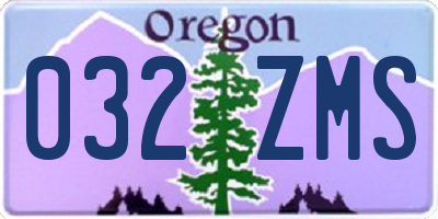 OR license plate 032ZMS