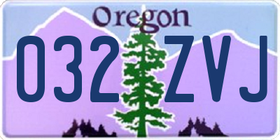 OR license plate 032ZVJ