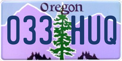OR license plate 033HUQ