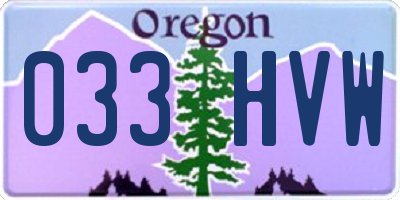 OR license plate 033HVW