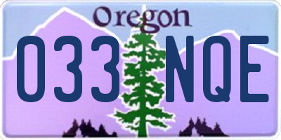 OR license plate 033NQE