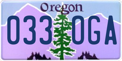 OR license plate 033OGA