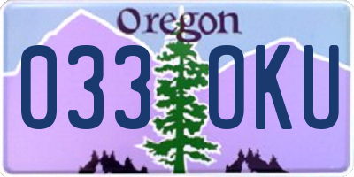 OR license plate 033OKU