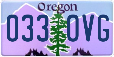 OR license plate 033OVG