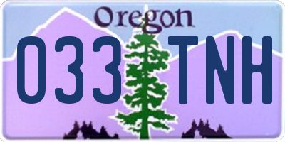 OR license plate 033TNH