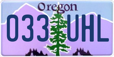 OR license plate 033UHL