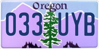 OR license plate 033UYB