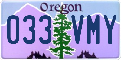 OR license plate 033VMY
