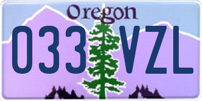 OR license plate 033VZL