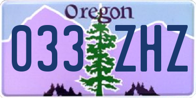 OR license plate 033ZHZ