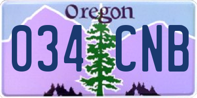 OR license plate 034CNB