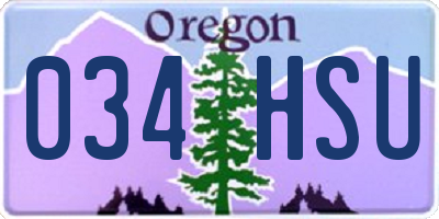 OR license plate 034HSU
