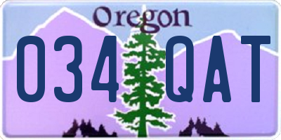 OR license plate 034QAT