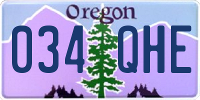 OR license plate 034QHE