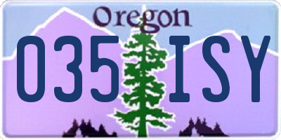 OR license plate 035ISY