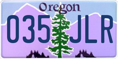 OR license plate 035JLR