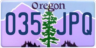 OR license plate 035JPQ