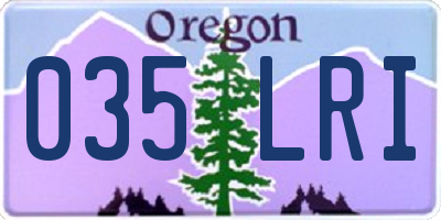 OR license plate 035LRI