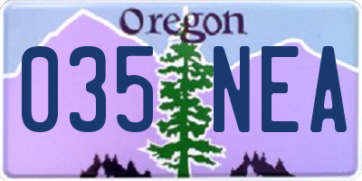 OR license plate 035NEA