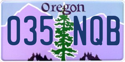 OR license plate 035NQB