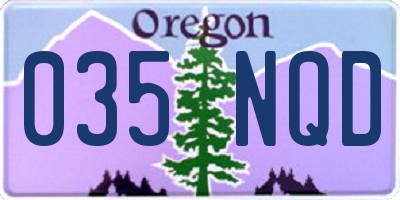 OR license plate 035NQD