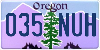 OR license plate 035NUH