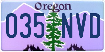 OR license plate 035NVD