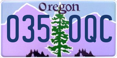OR license plate 035OQC