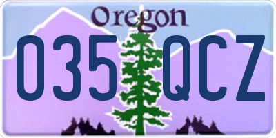 OR license plate 035QCZ