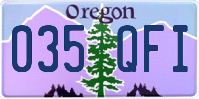 OR license plate 035QFI