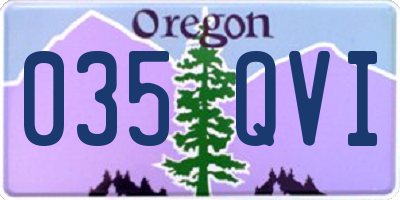 OR license plate 035QVI