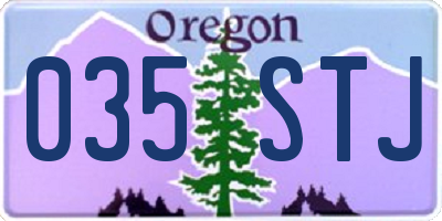 OR license plate 035STJ