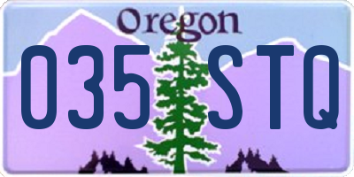 OR license plate 035STQ