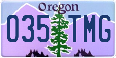 OR license plate 035TMG