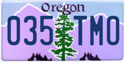 OR license plate 035TMO