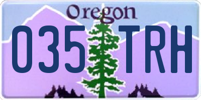 OR license plate 035TRH